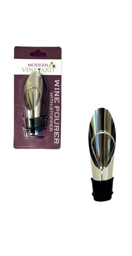 Wine Pourer w/ Stopper – 25 Units per Box