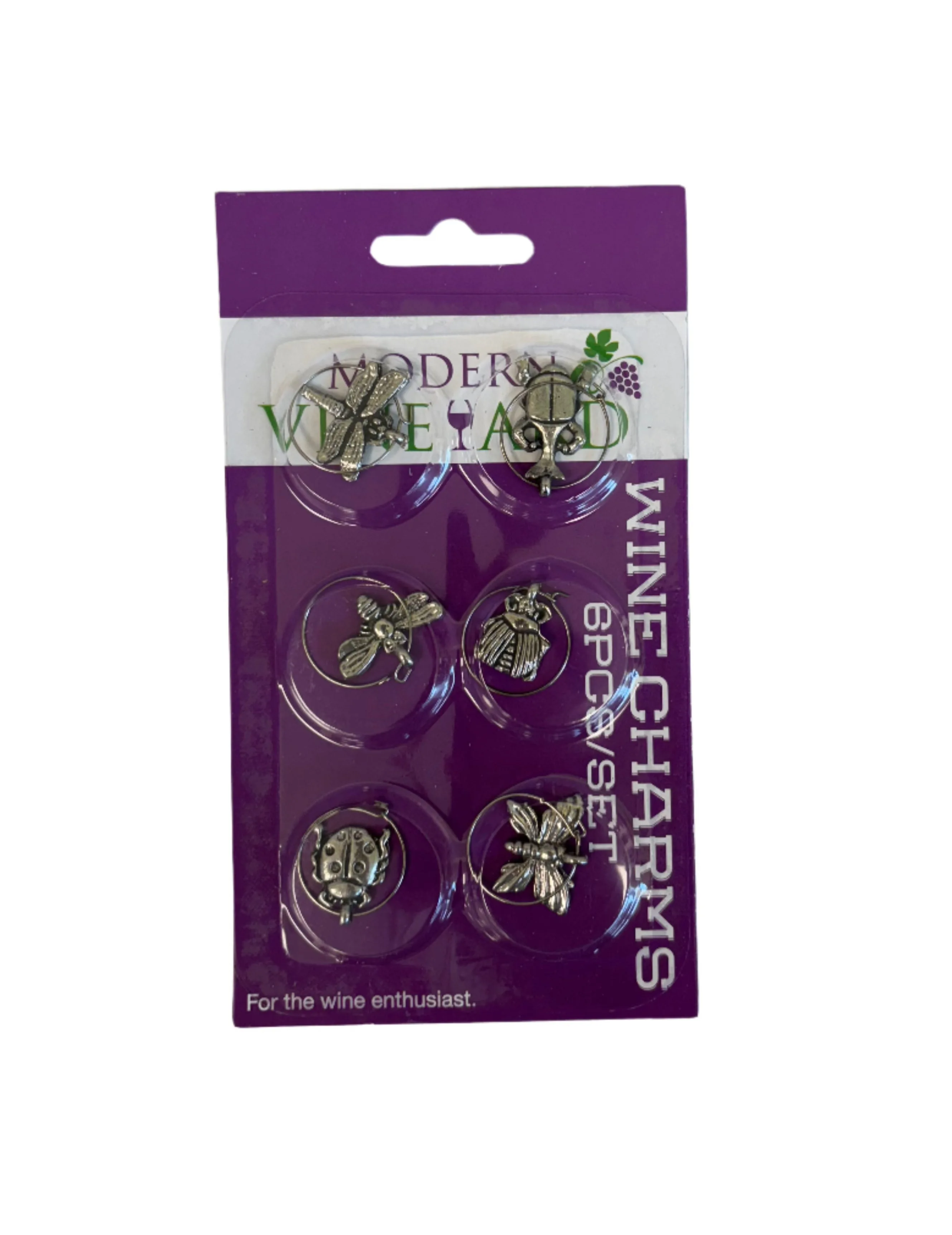 6 pc Wine Charms 25 Units per Box