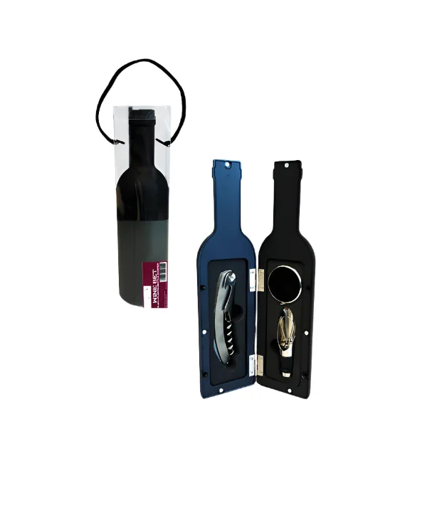 Black Bottle Shaped Corkscrew Set 8 Units per Box