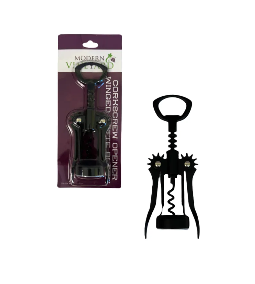 Matte Black Winged Corkscrew 12 Units per Box